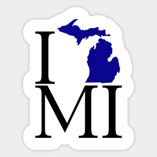 I Love Michigan - Blue Sticker